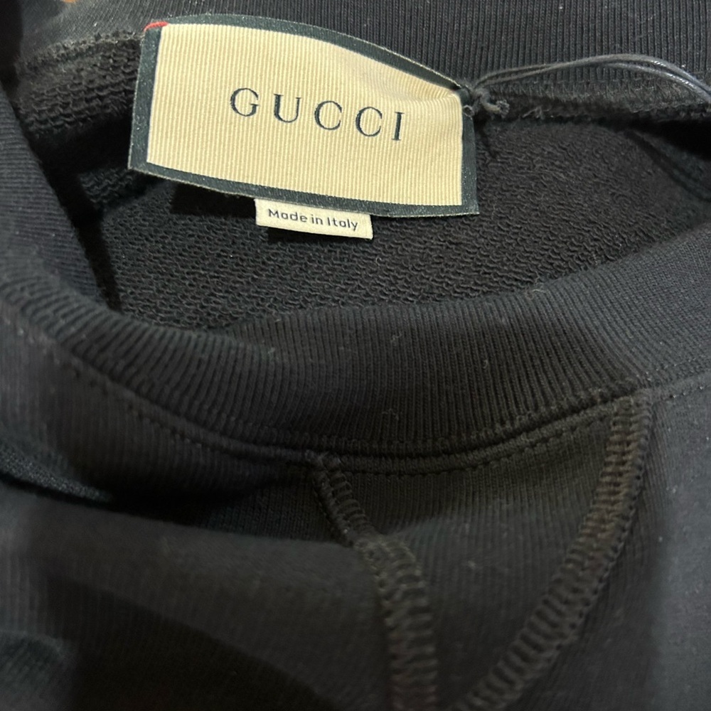 Men's Gucci interlocking G jersey, cotton logo sweatshirt size XXL made in Italy - Picture 5 of 10